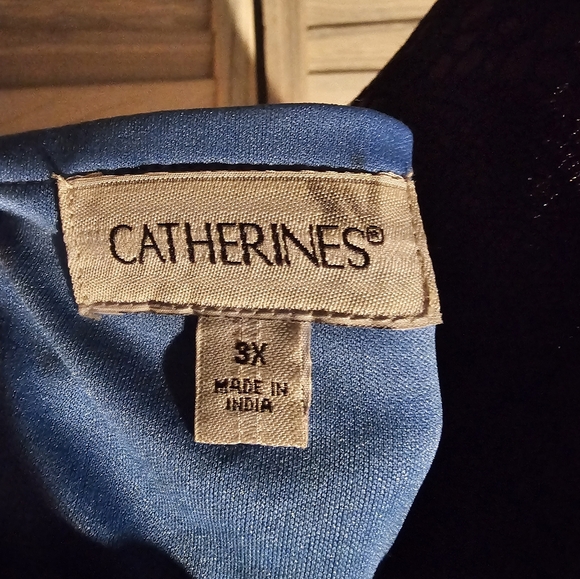 Catherines sleeveless boho flowy blue print dress. - Picture 5 of 7